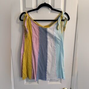 L Love tie shoulder tank